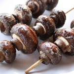 Grilled Mushroom Recipe on Skewers