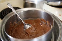 melted chocolate chips