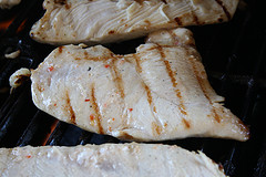 grilling chicken