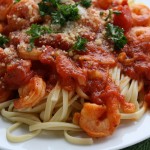 Shrimp Marinara and Linguini 