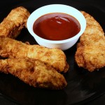 Breaded Chicken Tenders with Honey BBQ Sauce
