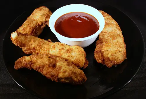 Breaded Chicken Tenders with Honey BBQ Sauce