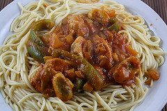 Italian Chicken and Peppers Spaghetti Recipe