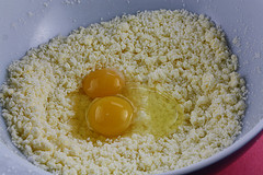 eggs-butter and sugar