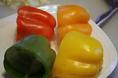 blanched sweet peppers