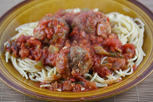 "Spaghetti and Turkey Meatball Recipe"