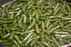 snapped green beans
