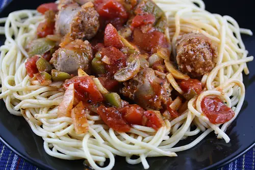 Italian Sausage Spaghetti 
