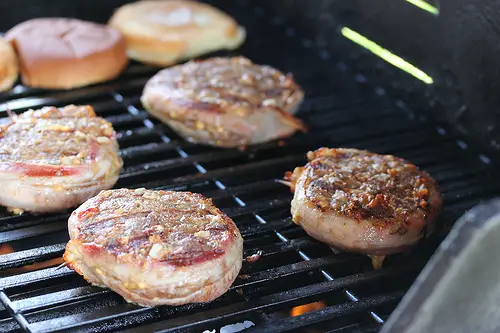 Grilled Bacon Wrapped Hamburgers Recipe