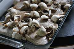 mushrooms and pork