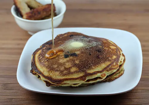 Blueberry Sourdough Pancakes with sourdough starter recipe