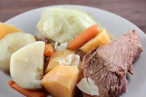 Slow Cooker Boiled Dinner with Leftover Ham Recipe