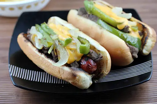 philly cheese steak hot dogs