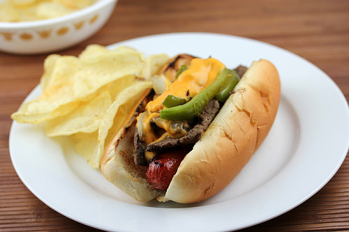 philly cheese steak hot dogs recipe