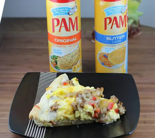 breakfast pizza with PAM
