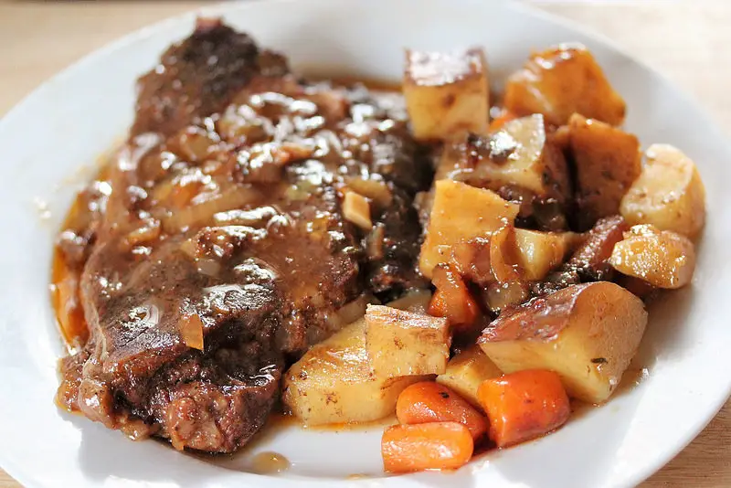 Slow-Cooker Braised Steaks with Root Vegetables recipe picture