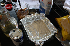 aluminum foil and pan