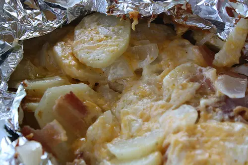 Grilled Cheesy Bacon and Potato Packet Recipe