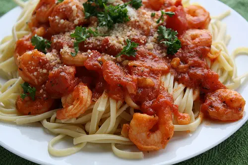 Shrimp Marinara and Linguini Recipe
