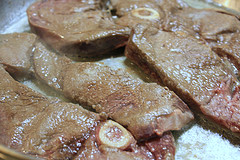 browned venison steak