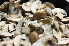 mushrooms and onion