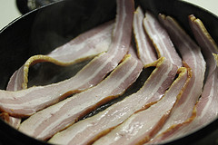 cooking bacon