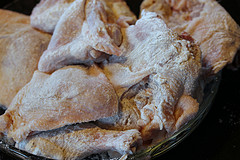 flour coated chicken