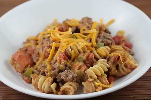 twisty pasta beef casserole recipe