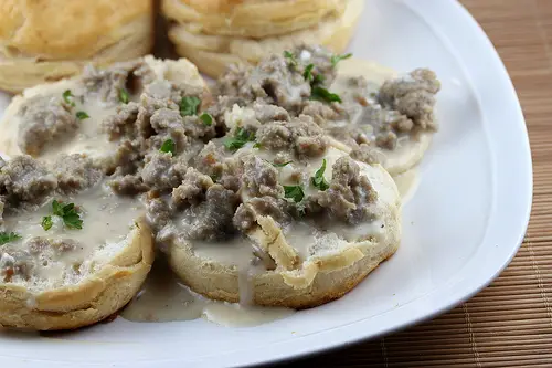 Reduced Fat Biscuits and Sausage Gravy Recipe