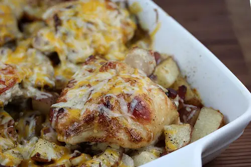 Chicken Thighs and Roasted Red Potatoes recipe