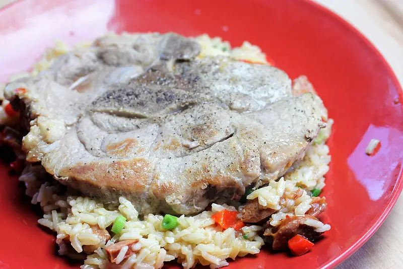 Pork chops with dirty rice recipe picture