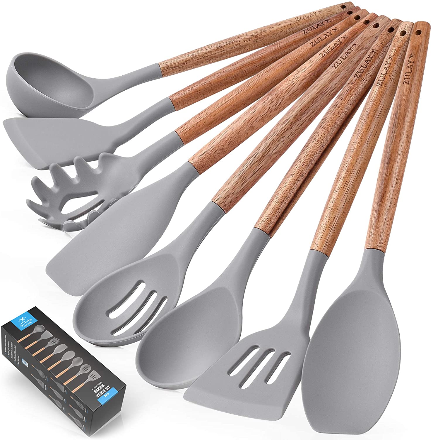 Zulay Silicone Kitchen Utensils For Cooking