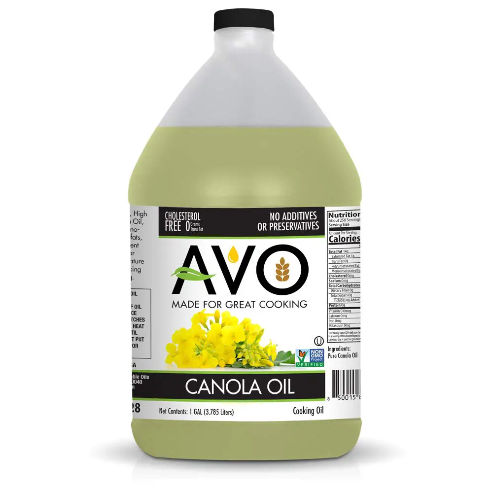 AVO NON-GMO Certified Expeller Pressed Canola Oil for Frying, Baking, Non-stick Sautéing