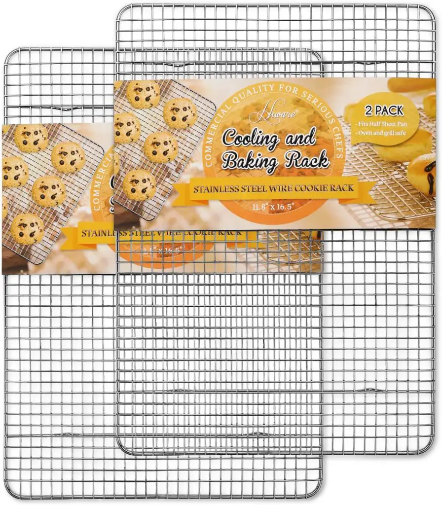 Cooling Racks for Baking, Stainless Steel Wire Rack Baking Rack Oven Rack Cookie Rack, Oven Safe, Rust-Resistant Rack for Cooking, Baking, Roasting and Grilling - Fit Half Sheet Pan