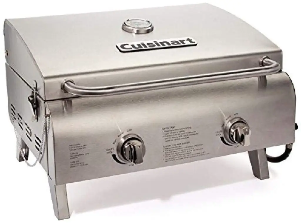 Cuisinart CGG-306 Chef's Style Portable Propane Tabletop, Professional Gas Grill