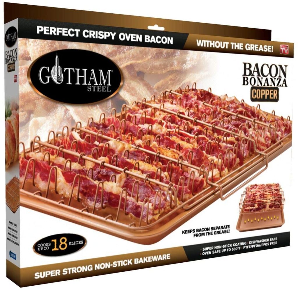 Gotham Steel Bonanza XL Healthier Perfectly Crispy Oven-Bacon Drip Rack