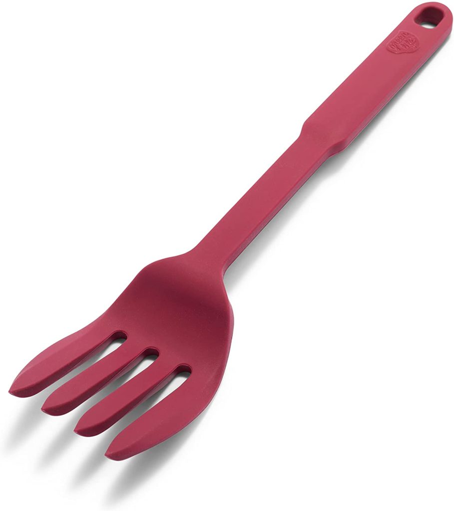 GreenLife Cooking Tools Red 10-in-One Silicone Fork