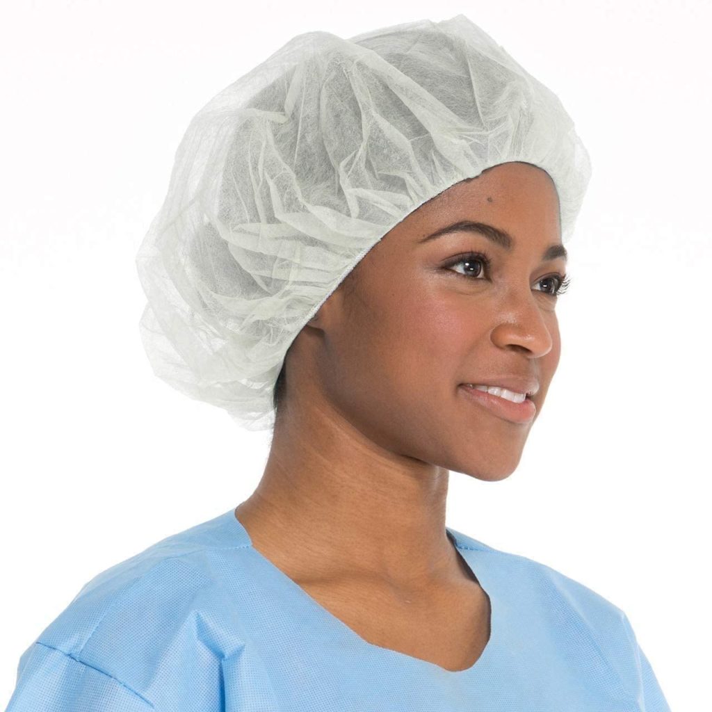 48 x Disposable Blue Hair Nets Catering Head Nets Blue/Brown Chef's Hair Nets 