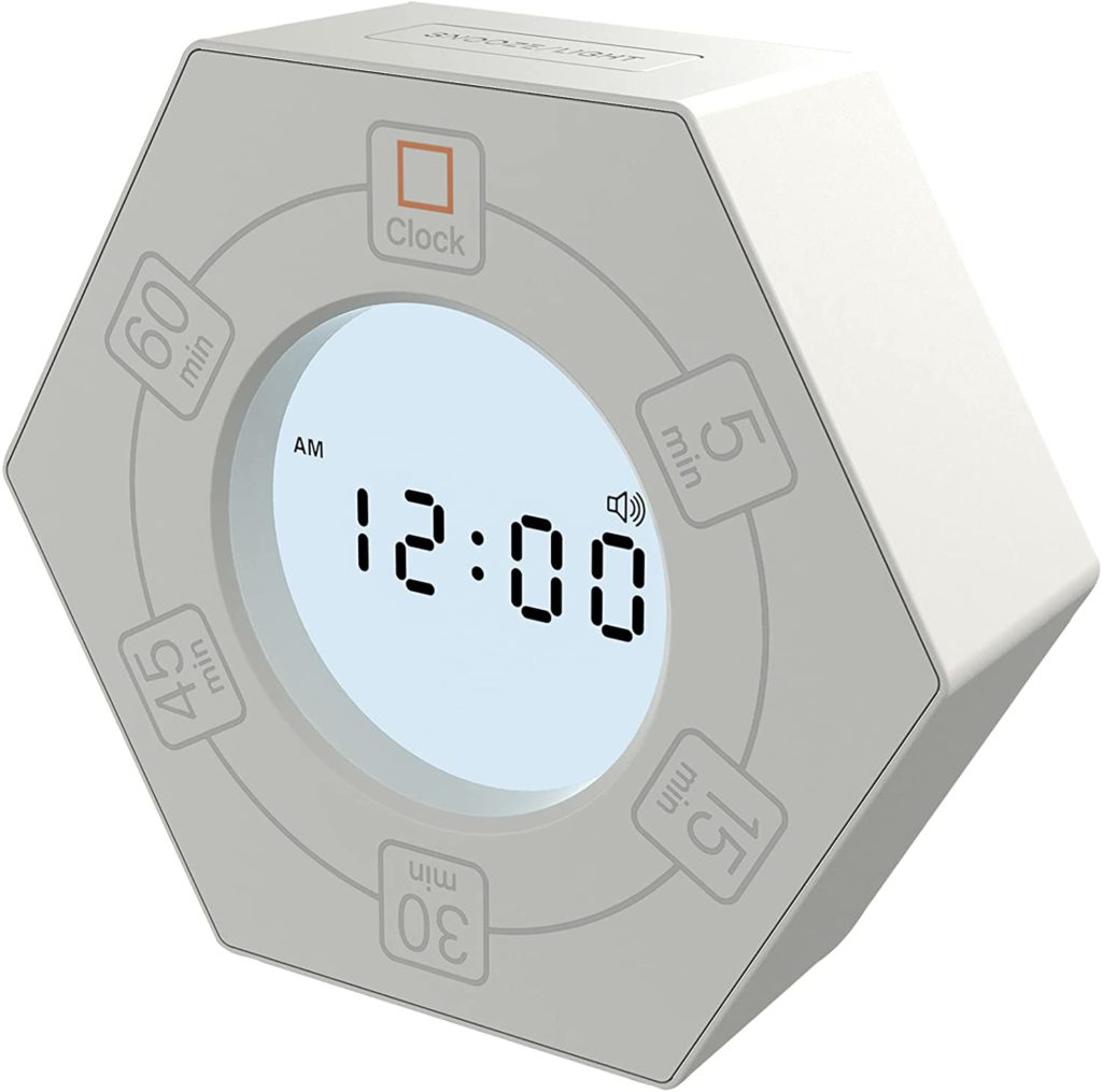 Hexagon Rotating Productivity Timer with Clock,