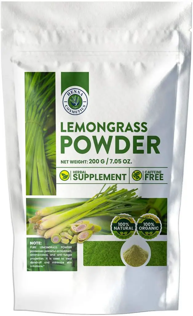 Lemongrass Powder, Raw and Vegan, Herbal Supplement