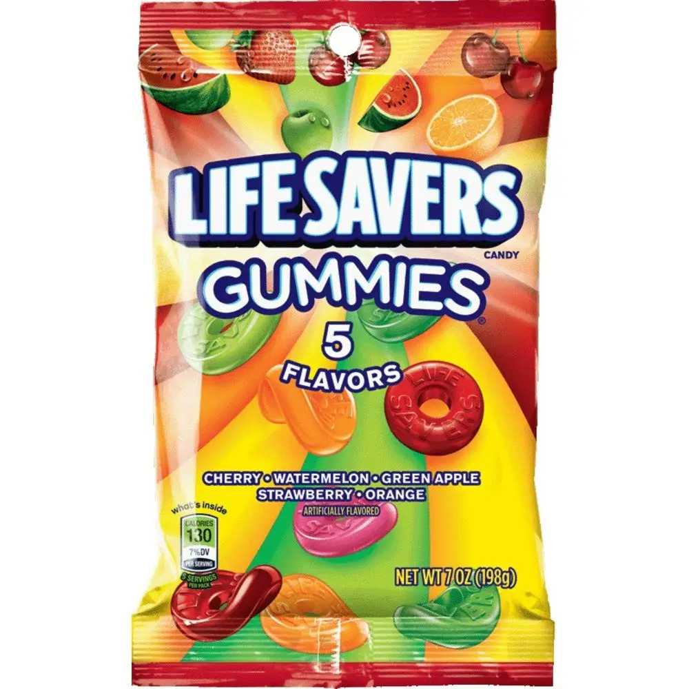 Life Savers, Gummies 5 Flavors Candy Bag,