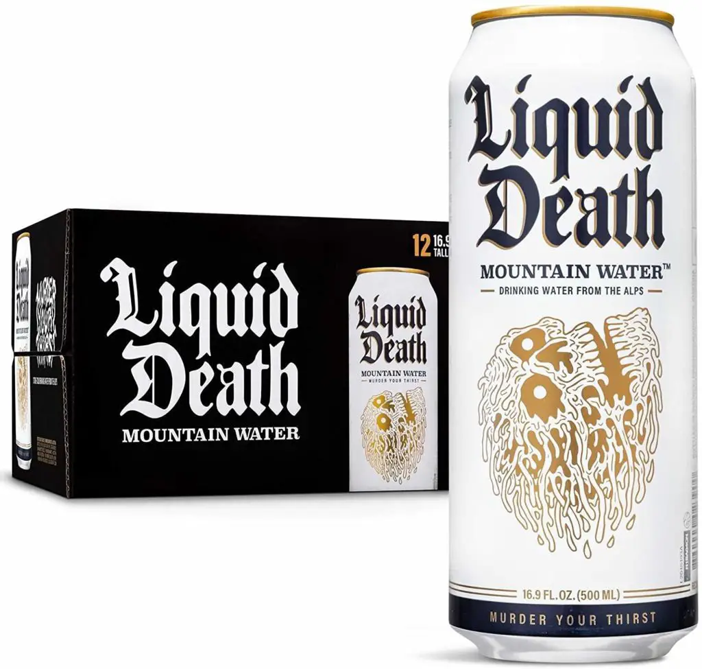 Liquid Death Mountain Water, 16.9 oz. Tallboys