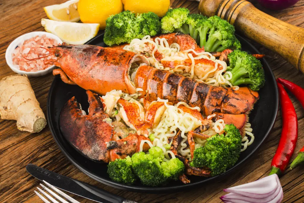 Lobster tail steamed