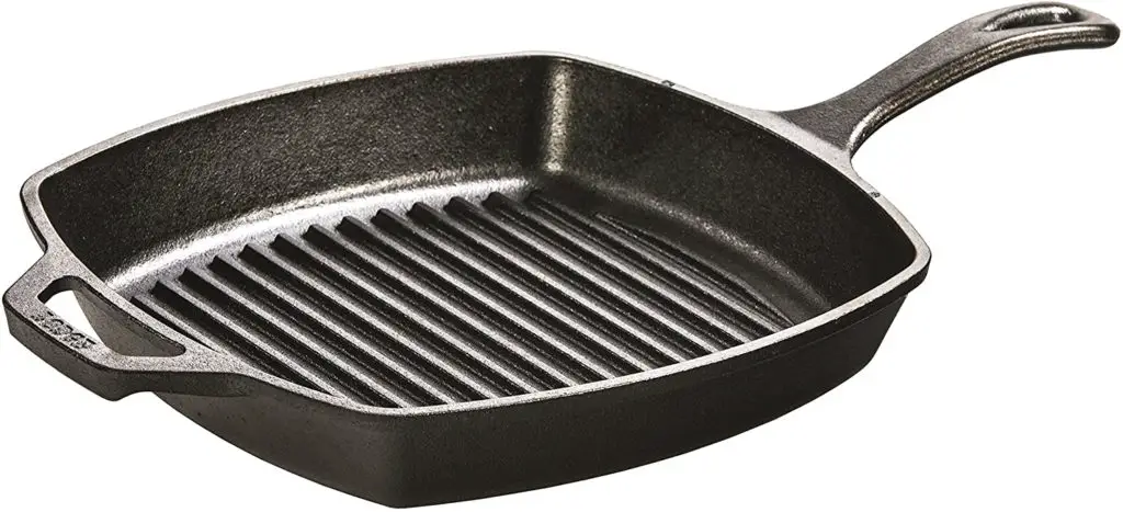  Lodge 10.5-Inch Square Cast Iron Grill Pan