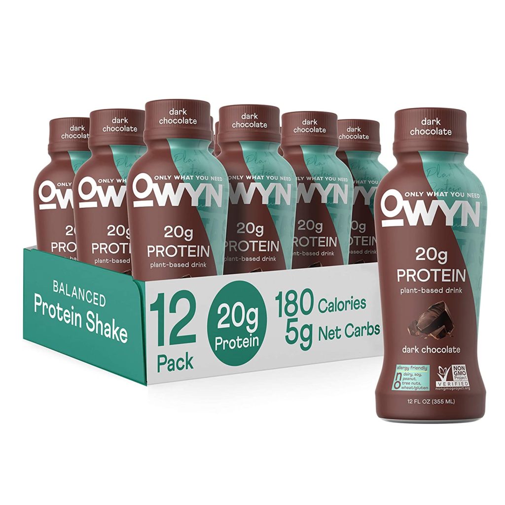 OWYN 100% Vegan Plant-Based Protein Shake, Dark Chocolate