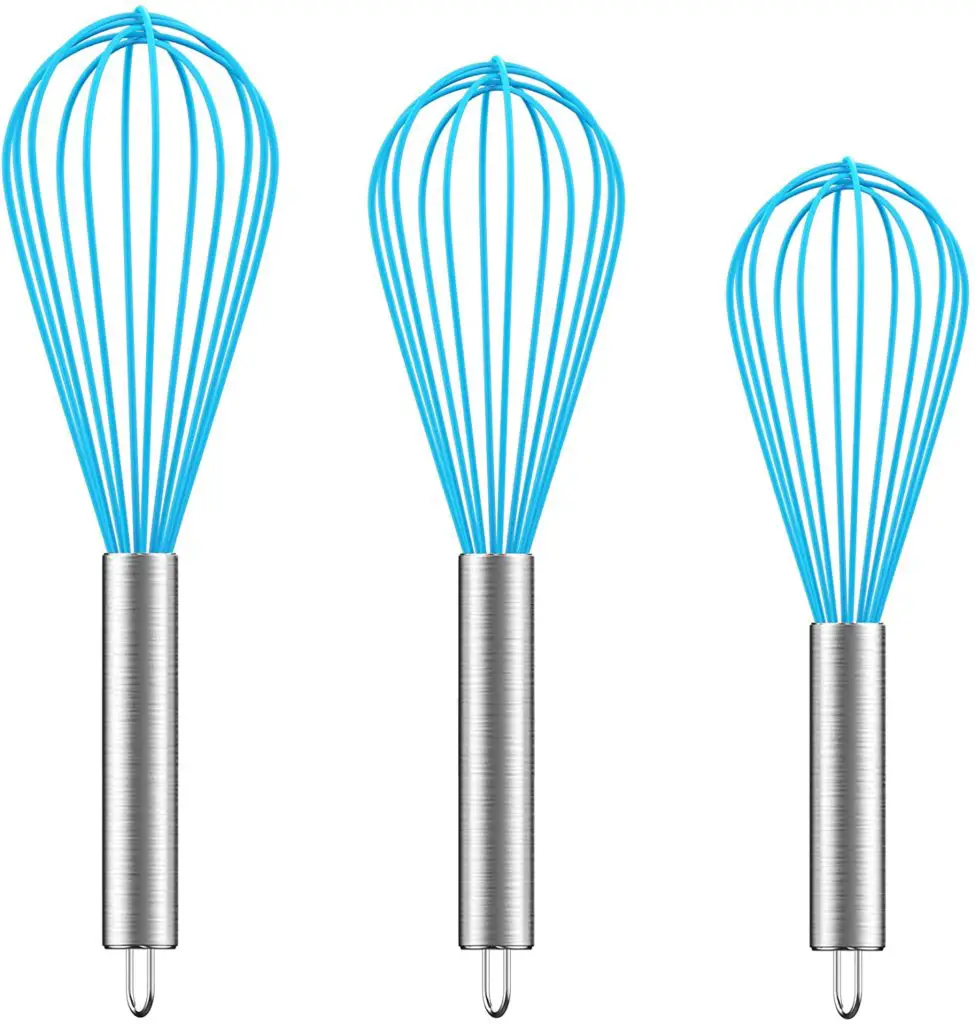 Silicone Bakeware New Better Beat Push Button Rotation Whisk Frother Stainless Steel Silver 31x5.5x5.5 cm