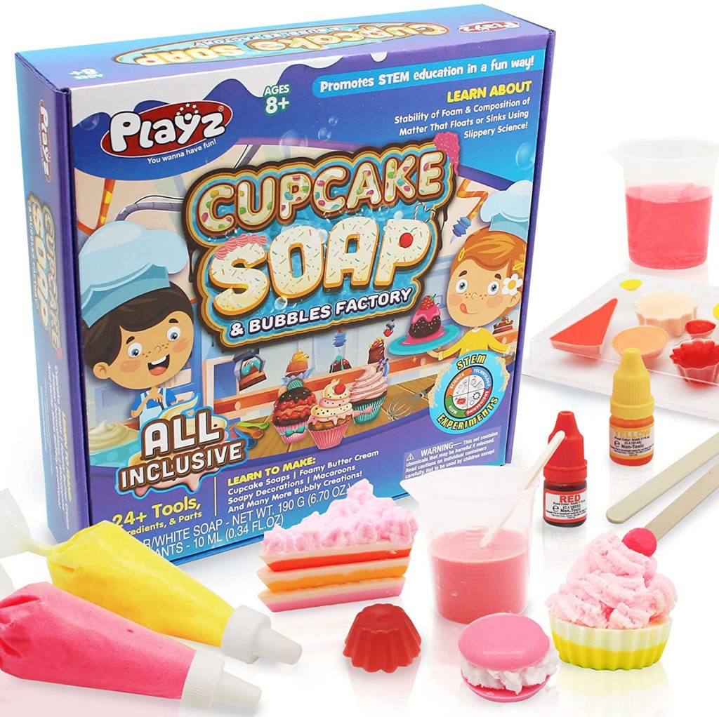 Playz Yummy Cupcake Soap & Bubbles DIY Science Kit