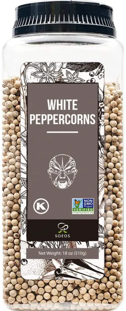Soeos Premium Whole White Peppercorns