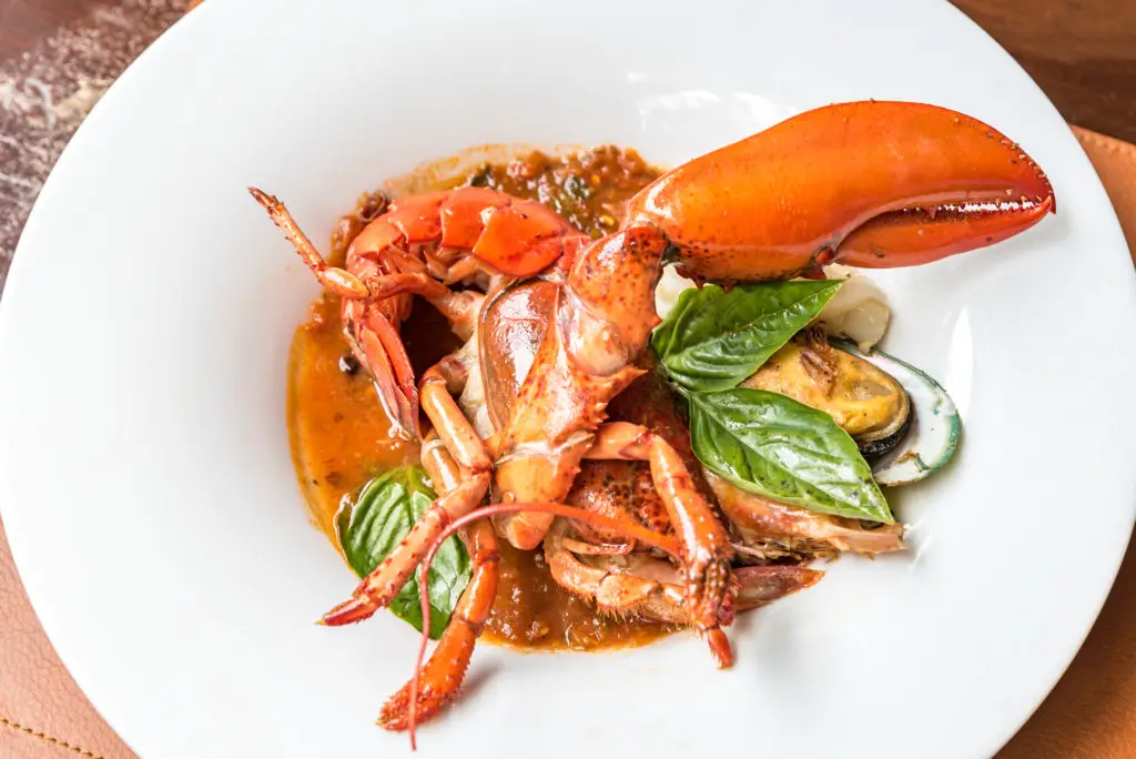 Pastis Grilled Halved Lobster Tails