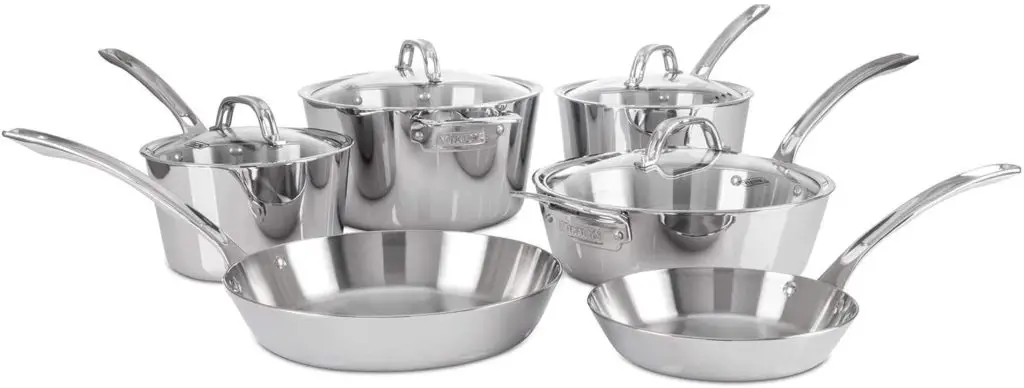 Viking Contemporary 3-Ply Stainless Steel Cookware Set